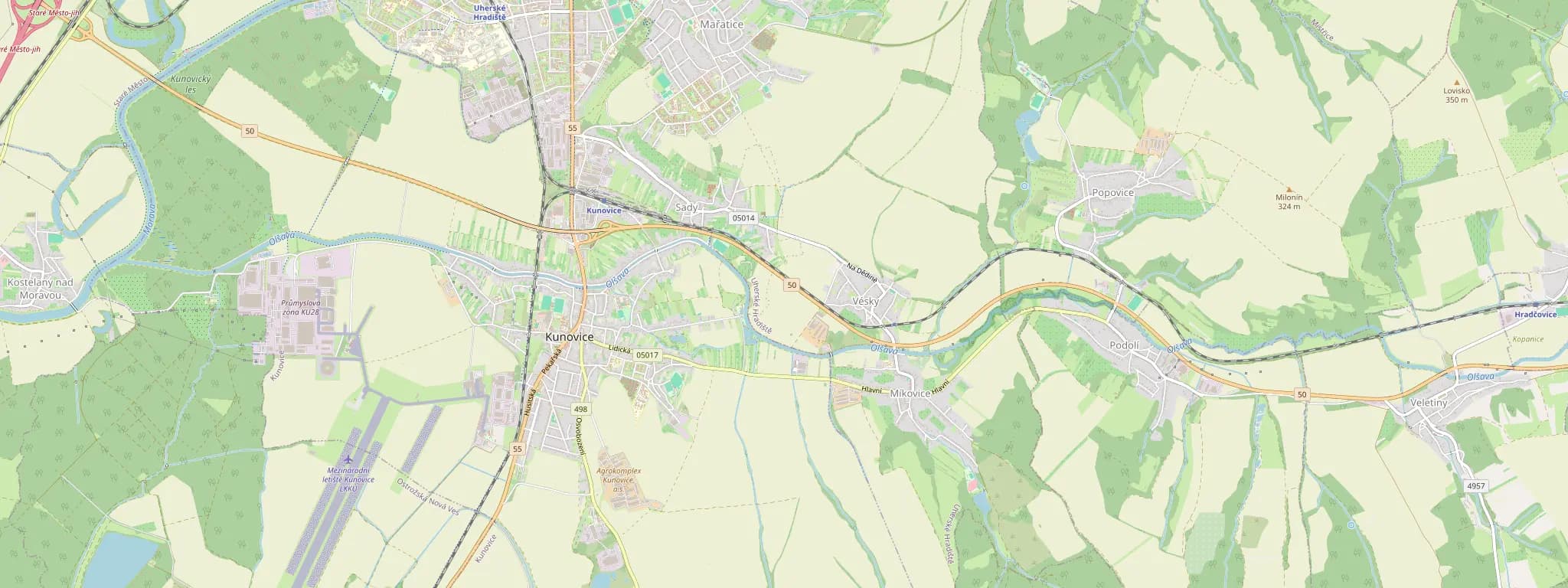 Mapa Kunovic